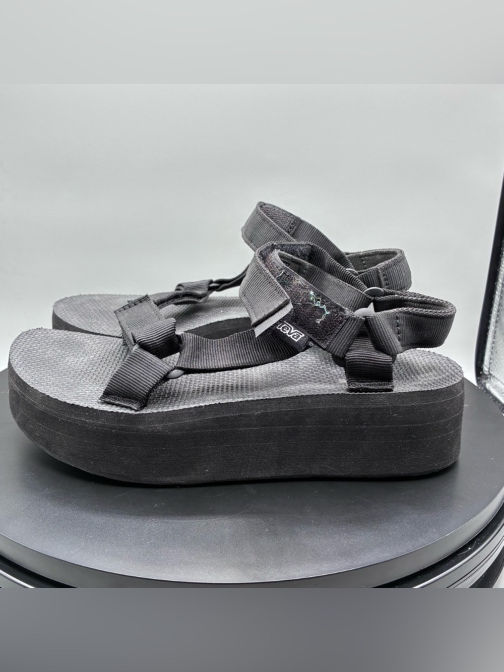 Teva Flatform Universal Sandals Platform Women 7 Black - Picture 6 of 10